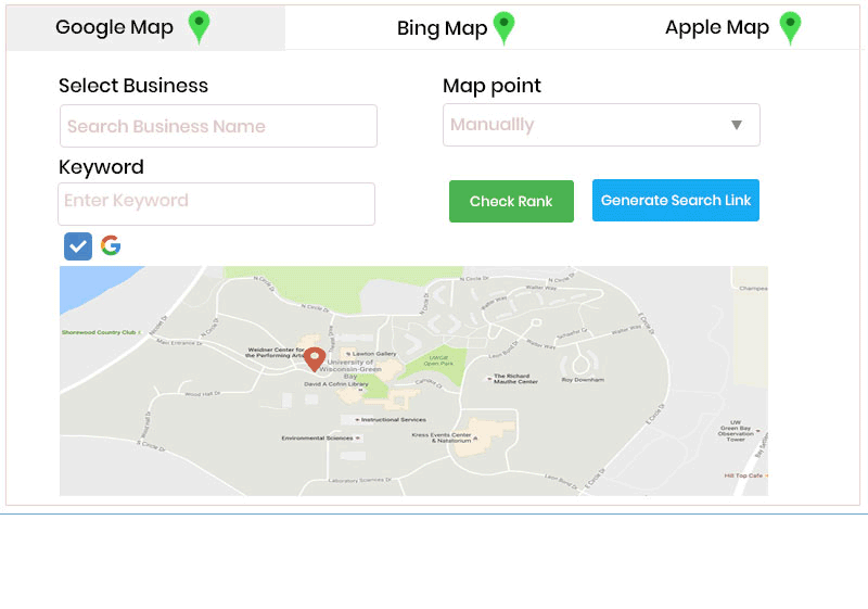 local Map rank tracker tool