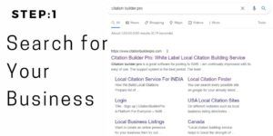 search for you business on google