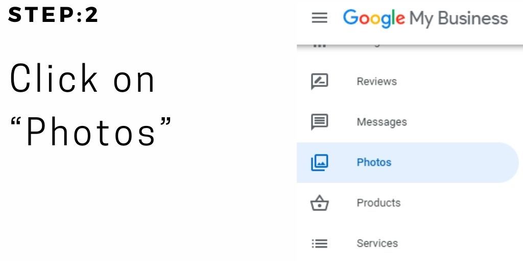 Click On Photos Option In Google My Business Dashboard 