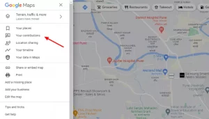Showing Your Contributions Option In Google Maps