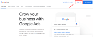 Signing In to Google Ads Account