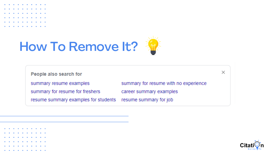 How To Remove People Also Search For Box